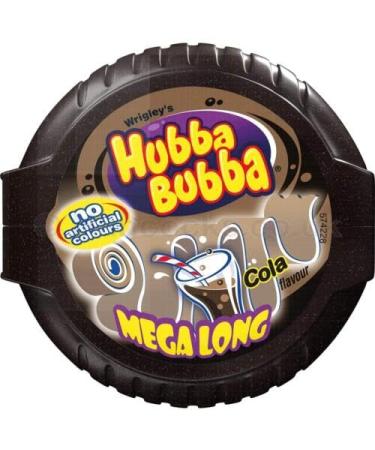 Hubba Bubba Mega Long Bubble Gum Tape (56g) - Cola Flavour - Chew Fun for Hours | Long-Lasting Delicious & Fun Bubblegum Treats! Sold by Swiss+ Cola 1 count (Pack of 1)