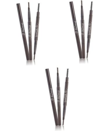 Angoily 3pcs 2 1 Eyebrow Pen Gothic+mirror Eyebrow Pencils Eyebrow Brush To Rotate Five Colors - Buy Online on SooperMarket.com