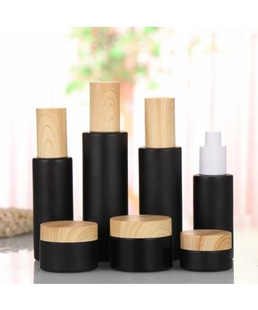 Sybl 2-Piece 50ml Glass Travel Bottles | Litter-Proof Cosmetic Containers | Matt Black Lotion & Essential Oil Dispensers - Buy Online on SooperMarket.com