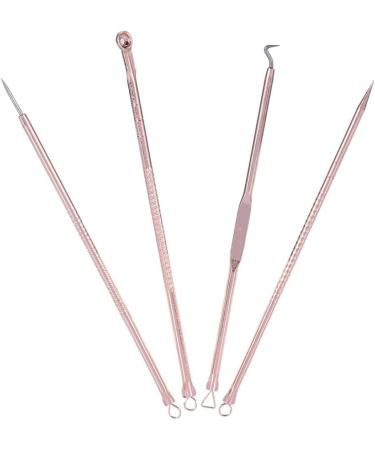 4PCS/SET Blackhead Removal Tool Pimple Cleansing Tool Kit Stainless Steel Acne Pimple Extractor Acne Remover Tool With Box(Rose Gold) pimple extractor - Buy Online on SooperMarket.com