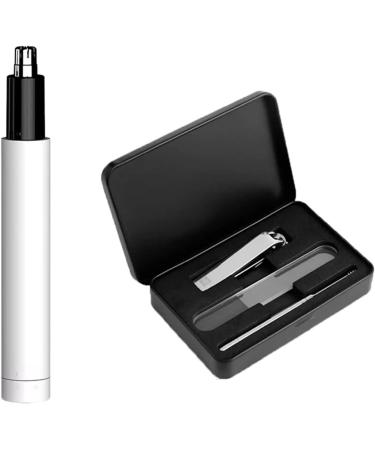TEMKIN Electric Nose Hair Trimmer | White Nose & Ear Scissors | Safe & Efficient Grooming Supplies - Buy Online on SooperMarket.com