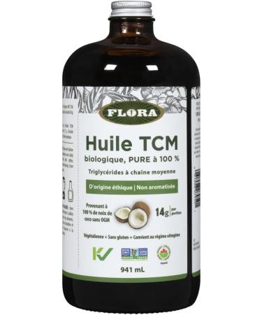 Flora Health MCT Oil 100% Pure Organic Energy Boost C8 Caprylic & C10 Capric Acids Ethically and Sustainably Sourced Coconuts Keto Kosher Non-GMO Verified 941 mL Liquid Glass Bottle - Buy Online on SooperMarket.com