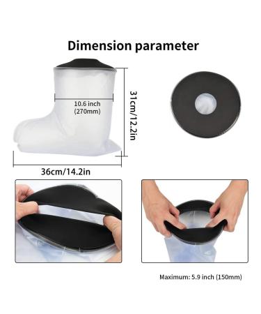 Pteanecay 2X Waterproof Cast Cover Leg for Adult Ankle Shower Bath Watertight Foot Protector Wounds for Swimming Bath Accessories - Buy Online on SooperMarket.com