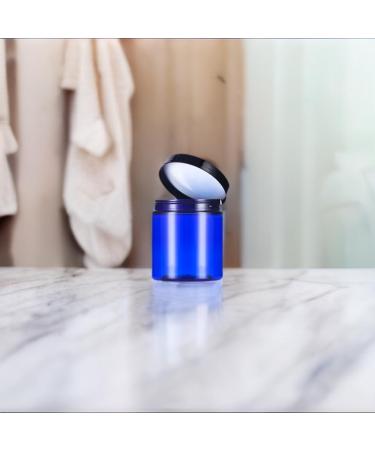 1 oz Cobalt Blue PET Plastic Jars with Black Lids (6 Pack) + Travel Bag - Durable Stylish & Ideal for International Shipping - Buy Online on SooperMarket.com