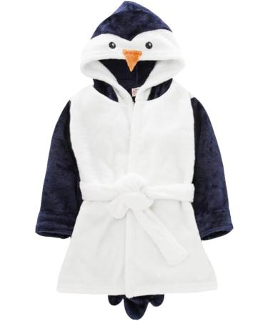 CuteOn Unisex Baby Kids Penguin Flannel Hooded Bathrobe | Cartoon Animal Pajamas Nightwear - International Shipping Available - Buy Online on SooperMarket.com