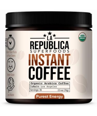 LA Republica Instant Coffee Organic Arabica & Robusto Blend 2.05 oz (71 g)