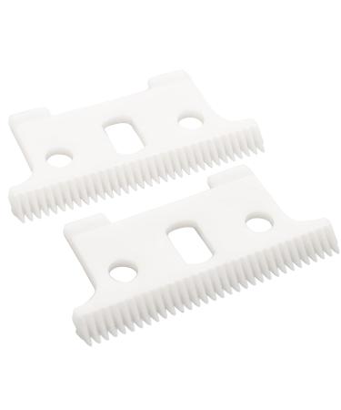 Professional Hair Trimmer T-Outliner Replacement Blades Set #04521 Compatible with Andis Model GTO GO SL SLS Hair Trimmers (White)