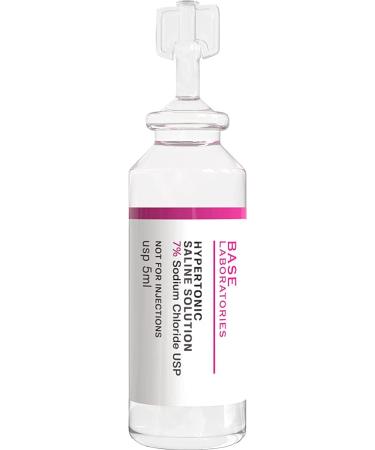 Base Labs 7% Hypertonic Saline Solution for Nebulizer Machine - 75 Vials (5ml) - Respiratory Treatment for Clearing Lungs - Inhalation Saline Solution - Buy Online on SooperMarket.com