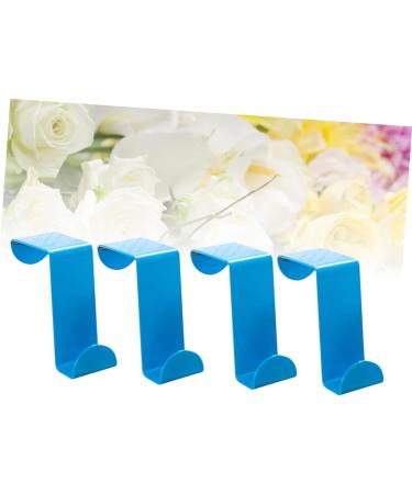 BRIGHTFUFU 4 Pcs Towel Rack Stainless Steel Hook Key Hanger Clothing Hanger Coat Hanger Pack Dual Purpose 4pcs Blue - Buy Online on SooperMarket.com