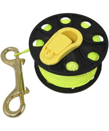 Scuba Choice Compact Finger Spool w/ Yellow Plastic Handle - 167' Yellow Line - Buy Online on SooperMarket.com