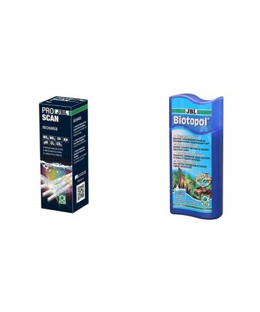 JBL PROSCAN Collarga Refill analysis strip for water test with smartphone evaluation for freshwater aquariums 25421 & water supply for fresh water aquariums 500 ml biotopol 23003 refill set bundle with water operator