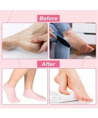 Closer 4 Pairs Full Foot Moisturizing Anti-Cracking Silicone Socks Foot Protectors to Prevent Heel Dryness Beach Socks Pink - Buy Online on SooperMarket.com