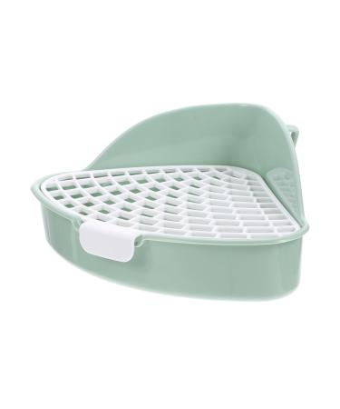 CIYODO Box Rabbit Toilet Plastic Pet Toilet Guinea Pig Toilet Bunny Cage Supply Small Pet Corner Toilet Rabbit Training Potty Hamster Potty Trainer Rabbit Potty Cage Bunny Toilet 25X20X10CM Green