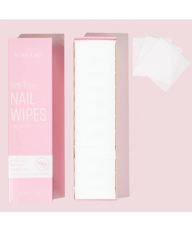 Kiara Sky Lint Free Nail Wipes - Soak Off Acrylic Gel Polish & Eyelash Extension Cleaning Pads - 100% Absorbable Remover for Flawless Nails - Buy Online on SooperMarket.com