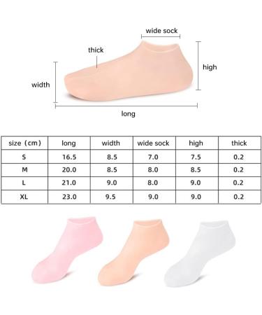Buy Jawseu Silicone Socks - 3 Pairs Moisturizing & Slipproof for Heel Pain Relief - XL Size for Dry Cracked Heels | International Shipping Available - Buy Online on SooperMarket.com