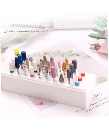 Nail Drill Bits Holder 30 Holes Drill Bits Cleanser Dustproof Drill Bits Organizer Container 30 Holes Manicure Tools for Nail Drill Bit - Buy Online on SooperMarket.com