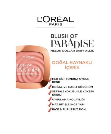 L'Or al Paris Melon Dollar Baby Blush 03 Watermelon Addict - Buy Online | International Shipping - 9g Pack - Buy Online on SooperMarket.com