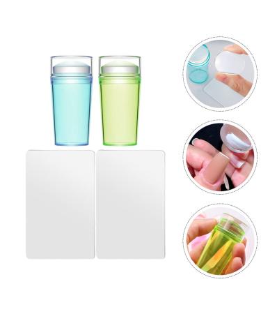 Uonlytech 2-Piece Silicone Nail Art Stamper Set | DIY Nail Decor Tools | International Shipping - Buy Online on SooperMarket.com