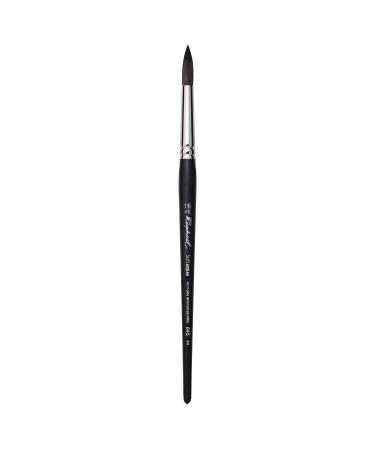 Raphael SoftAqua Synthetic Squirrel Watercolor Brush, Round, 16, Black 16 Black
