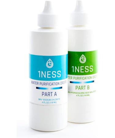 Chlorine Dioxide Kit - Hydrochloric Acid 4% and Sodium Solution (1x 4oz Solution A + 1x 4oz Solution B)
