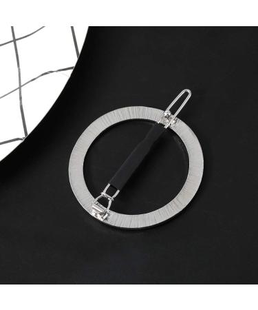 GIYOMI Hollow Hoop Round Circle Hair Clip Set - Minimalist Metal Bobby Pins for Women and Girls - Ponytail Holder Hair Accessories in Gold & Silver - Buy Online on SooperMarket.com