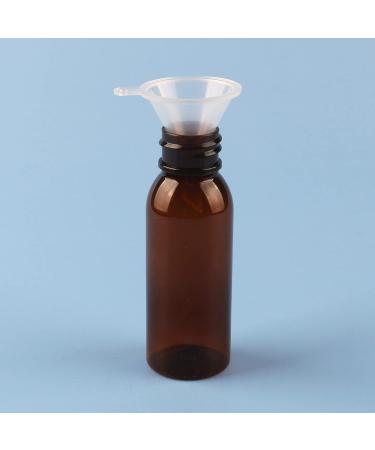 10 Pieces 30ml Brown Plastic Spray Bottles | Fine Fog Atomizers for Travel | Perfume & Cosmetics Bottles with 2x Funnels - Buy Online on SooperMarket.com