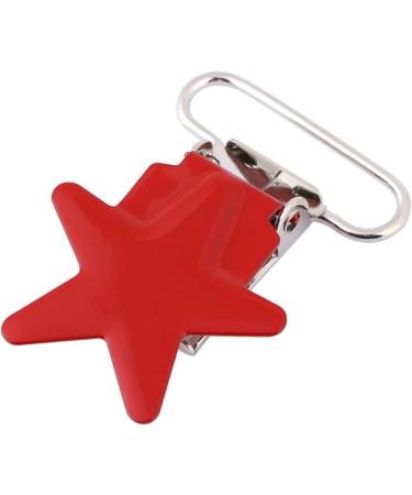 Alvinlite 10 pcs 25mm Fifty Star Pacifier Clips - Unique Teething & Gripping Toys DIY Accessories for Pacifier Holders - Buy Online on SooperMarket.com