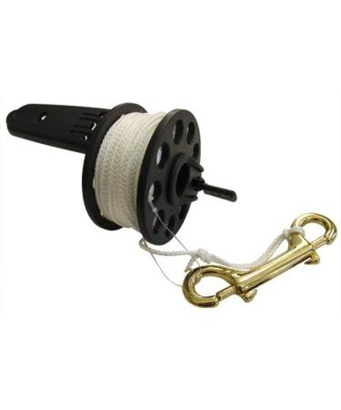 Scuba Choice Scuba Diving Compact Finger Spool with Plastic Handle, 100', White Line