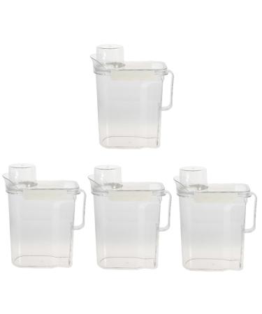 KOMBIUDA 4pcs Laundry Storage Box Bucket for Soap Tide Laundry Liquid Lotion Plastic Transparent