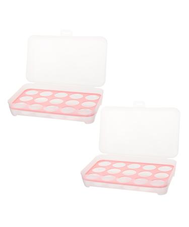 OSALADI Egg Keeper 2pcs 10 Egg Holder Egg Containers with Lid Storage Pull Out Drawers Red Portable Crisper re-usable Red 24.5*10.5*7cm