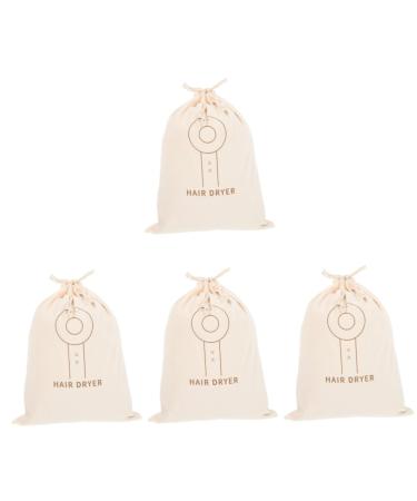 MAGICLULU 4pcs Hair Dryer Storage Bag Portable Hairdryer Bag for Women Hair Brush Dryers for Women Hair Dryer Bag Hotel Universal Tool Hair Bag Travel Utility Bag Suede Drawstring