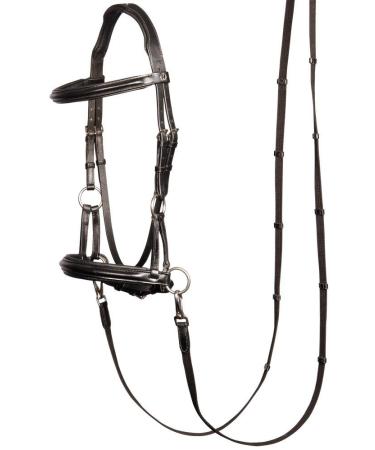 Harry's Horse Bridle Bitloos Sidepull black cob