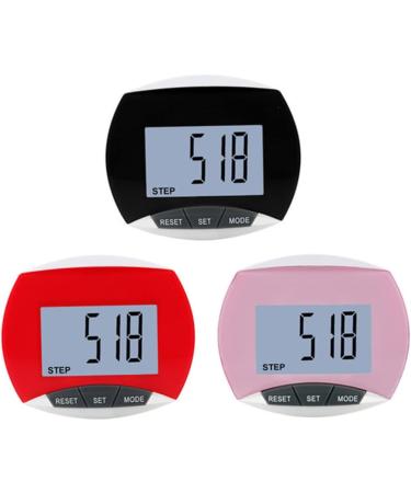 3D Walking Pedometer with Clip and Lanyard - Accurate Step Counter with Large Display in Black - Buy Online on SooperMarket.com