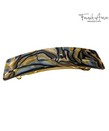 French Amie Onyx 1 Wide Celluloid Handmade Hair Clip Barrette - Elegant and Stylish - Buy Online on SooperMarket.com