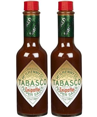 Tabasco Chipotle Smoked Red Jalapeno Pepper Sauce, 5 oz (Set of 2) by TABASCO brand