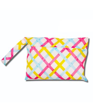Egurs Wetbag Waterproof Reusable Diaper Bag Nappy Bag Color Grid S 22 * 15cm S 22*15cm Color Grid