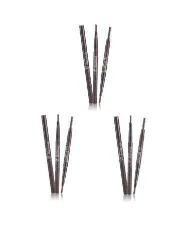 PLAFOPE 3pcs 2 1 Eyebrow Pencil Brush Double Headed Eyebrow Preamp Eyebrow Pencil Eyebrow Tool Makeup Brush