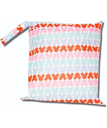 Egurs Wetbag Waterproof Reusable Diaper Bag - Stylish Nappy Bag for Babies | 30x28cm Mouse Design - Buy Online on SooperMarket.com