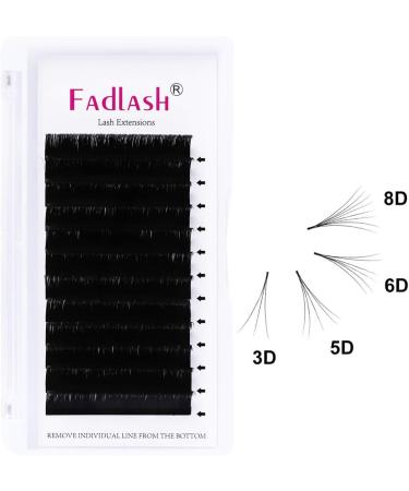 Fadlash Easy Fan D Curl 0.03 17mm Single Lashes - Natural Russian Eyelash Extensions - Buy Online on SooperMarket.com