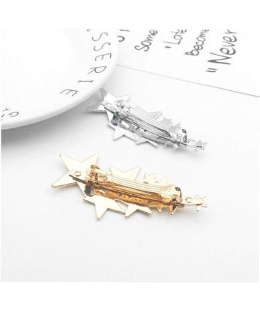 1pc Alloy Hairpin Silver Hair Ornament Hair Clip Stars Shape Hair Pins Women Cute Star Hair Styling Jewelrys - Buy Online on SooperMarket.com