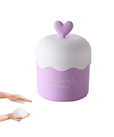 Plastic Facial Cleanser Foamer Cup Portable Face Cleanser Foam Maker Cup Travel Skin Care Foam Maker Facial Skin Cleansing Care for Quickly get a rich cleanser lather (Purple)
