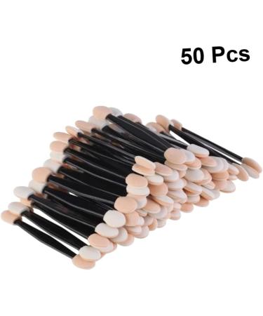 PLAFOPE 50 Pcs Eyeshadow Eyeliner Brushes Sponge Applicator Double Head Eyeshadow Brushes Size 1 Black - Buy Online on SooperMarket.com