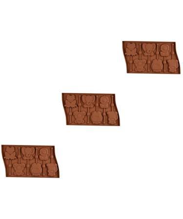 MAGICLULU 3pcs 6 Fondant Molds Animal Cake Baking Mold Silicone Gummy Mold Animal Stencils Ice Block Mold Silicone Baking Molds Candy Molds Baking Fondant Mold Cartoon Lollipop Mold mediumx3pcs As Shownx3pcs