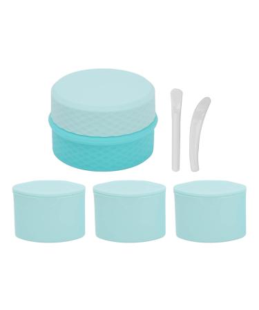 Travel Cosmetic Containers Silicone Travel Silicone Makeup Container Refillable Portable Empty Cream Jar for Travel Blue