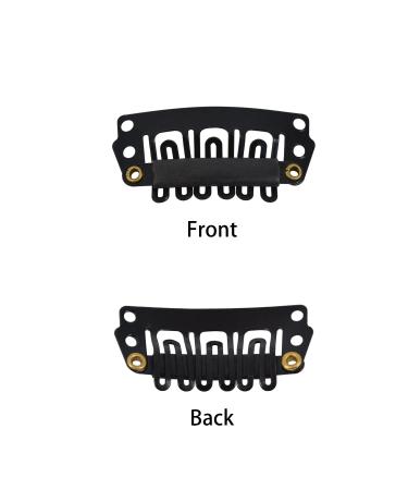 50 U-Shape Metal Snap Wig Clips - 28mm 6-Teeth Combs for Hair Extensions - Black | Durable & Secure | International Shipping - Buy Online on SooperMarket.com