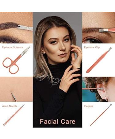 Maincure Set MOMSIV Professional 12Pcs Stainless Steel Nail Clippers Set Pedicure Kit Grooming Tools with PU Leather Case for Girls and Women Gift Rose Gold - Buy Online on SooperMarket.com