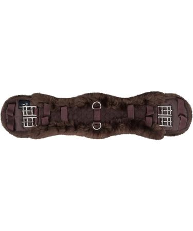 Equinate Saddle Strap - Anatomical Short Belly Belt with Real Lambskin | 50/60/80cm in Natural Brown & Black (60cm Brown) - International Shipping Available - Buy Online on SooperMarket.com