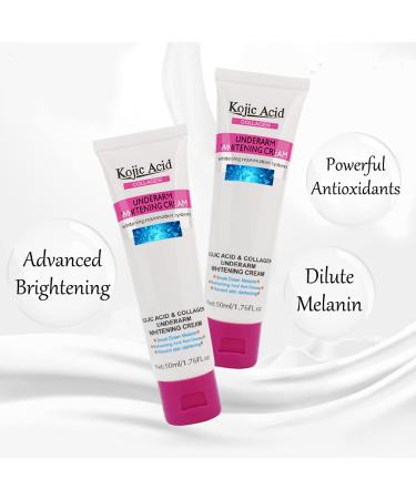 Kojic Acid Skin Whitening Cream for Intimate Areas | Dark Spot Corrector & Bleaching Cream for Body Underarms Knees Elbows | 1.7oz Collagen Milk Formula - Buy Online on SooperMarket.com