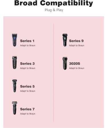 USB Charging Cable Compatible with Braun S3 Shaver - Braun Series 1, 3, 5, 7, 9 Charger - Buy Online on SooperMarket.com