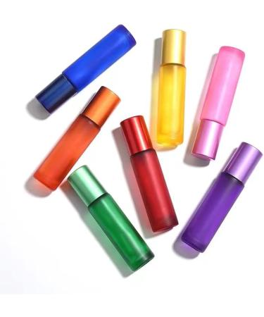HINNASWA Purple Essential Oil Roller Bottles - Refillable Glass Bottles with Stainless Steel Balls - Leak proof Roll on Bottle - Buy Online on SooperMarket.com